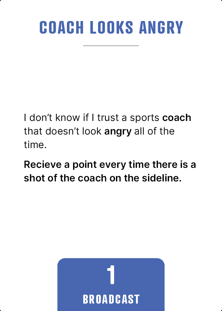 1st Iteration Card Front