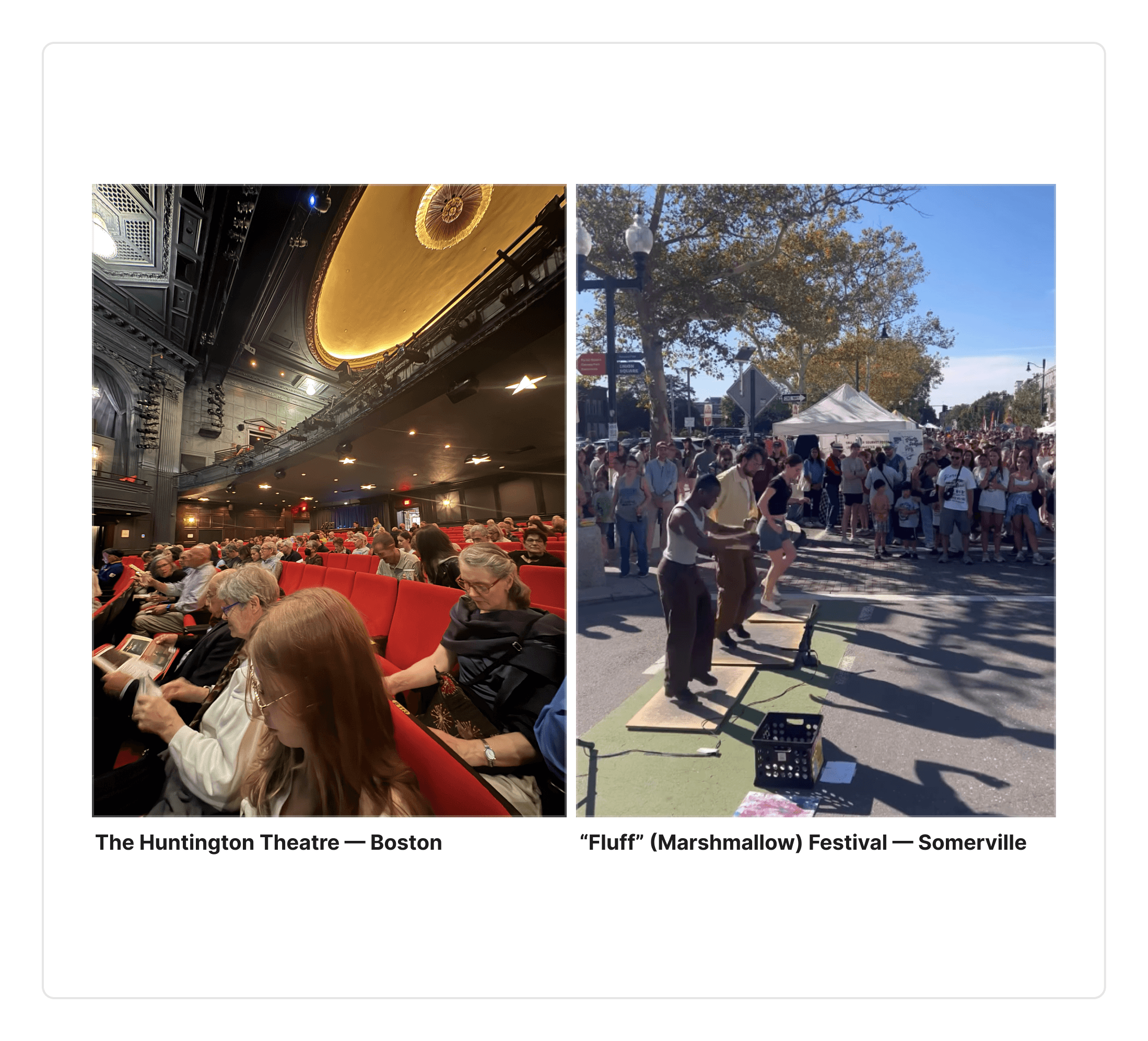 Images from the ethnographic studies we conducted in Boston and Somerville